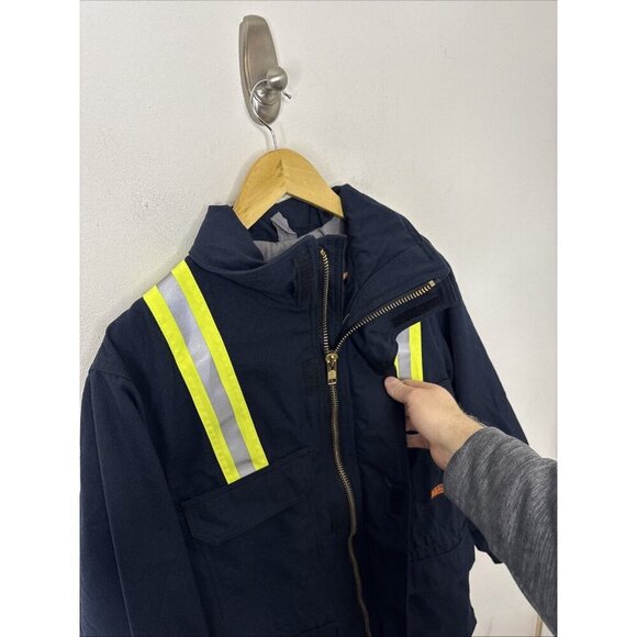 Firewall Men XS R Nomex Aramid FR Jacket High Visibility Reflective Jacket Blue - Picture 4 of 8